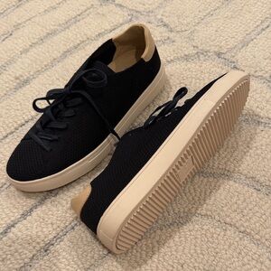 Clae Deep Navy Knit Bradley Sneaker Women 7.5